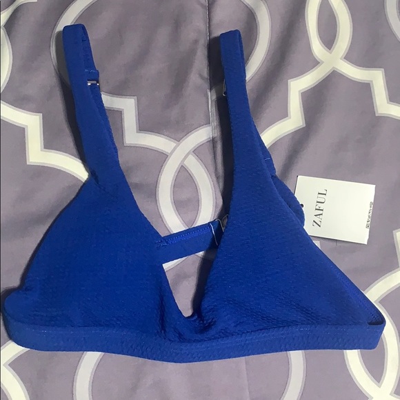 Blue triangle bikini top - Picture 1 of 1